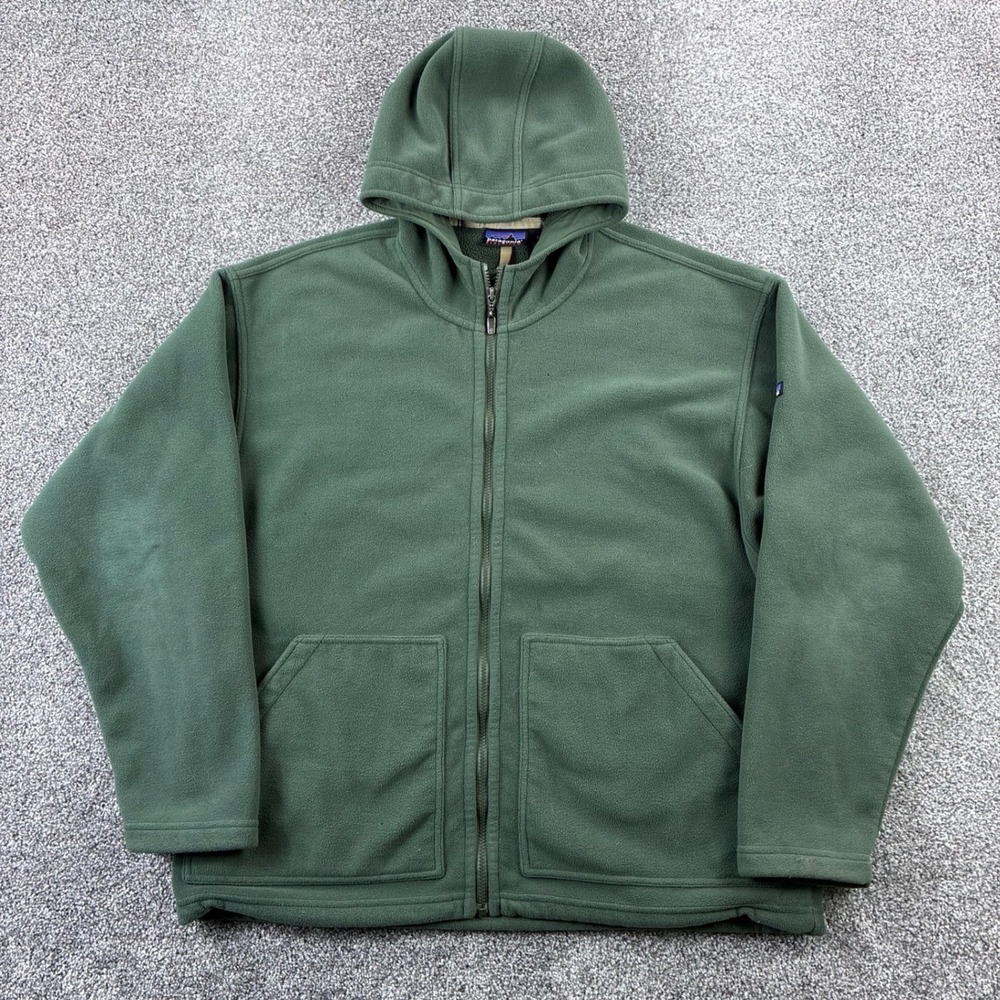 Vintage Patagonia Windzone Jacket Mens XL Green Synchilla Fleece Hoodie 27270